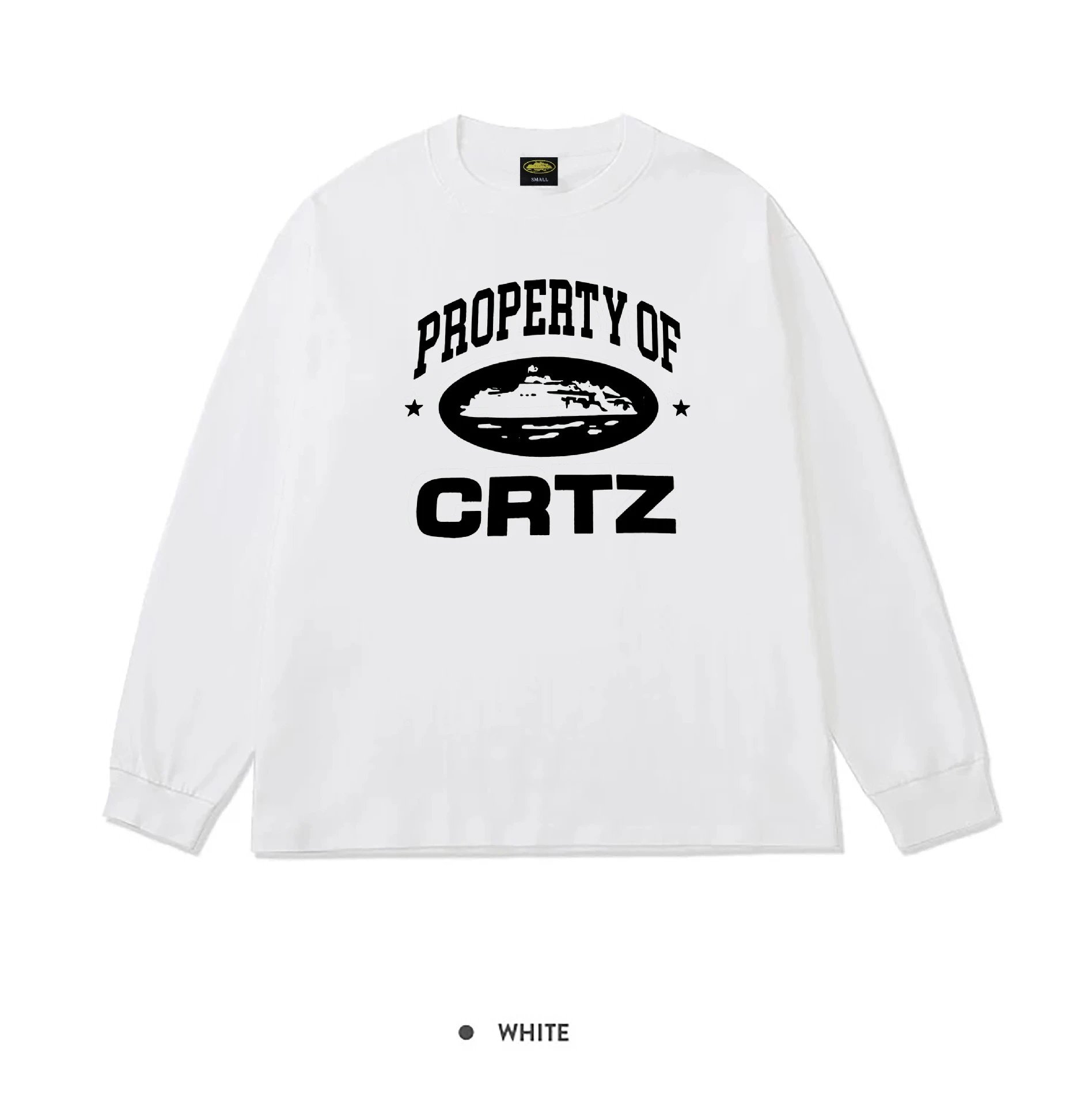Corteiz Stacked Logo Long Sleeve T-Shirt White - 13