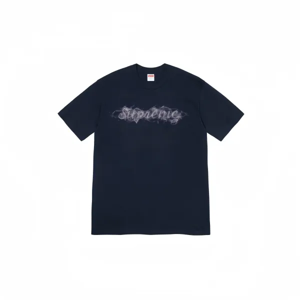 Supreme Smoke Logo T-Shirt Navy - 1
