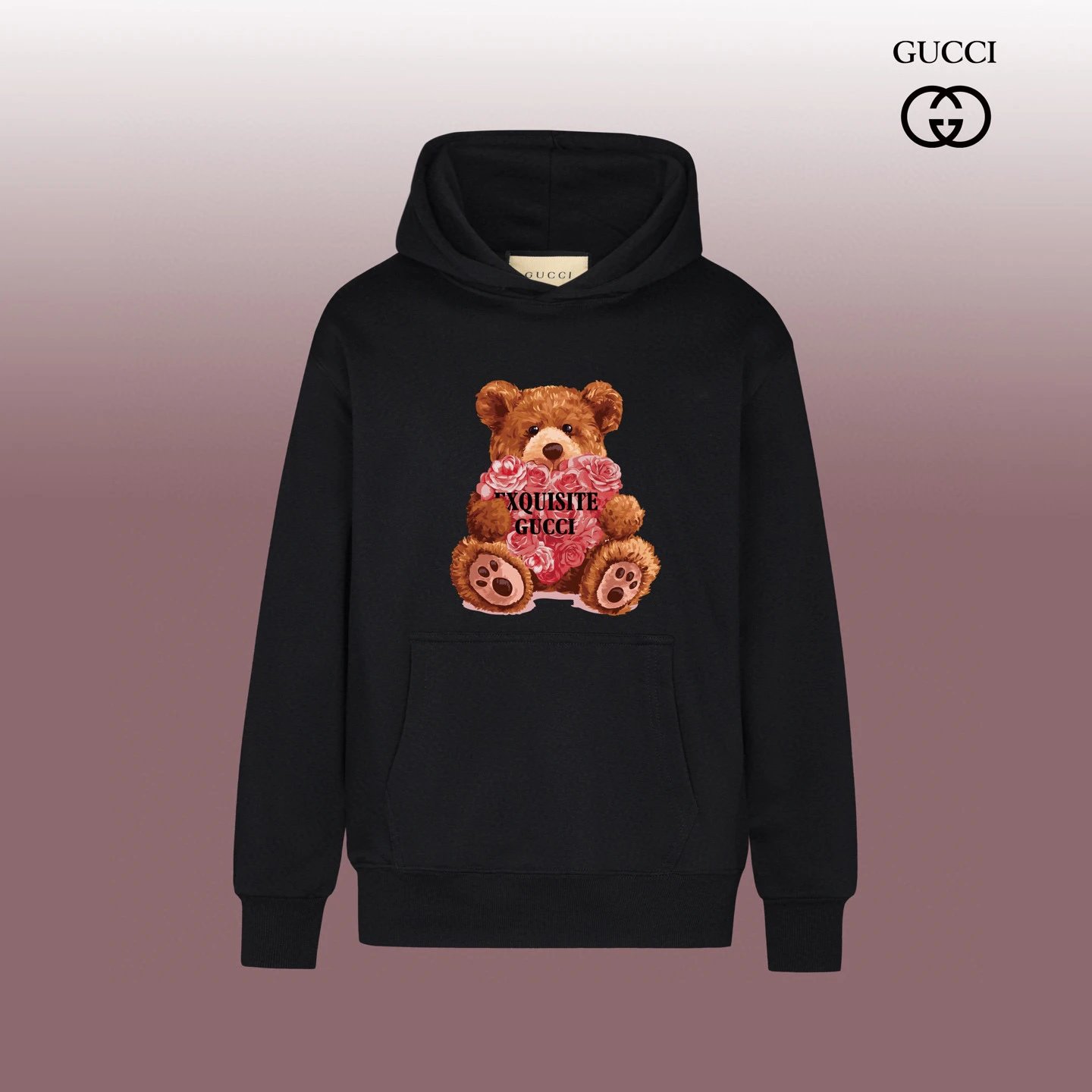 Gucci Logo-Strip Hoodie Black - 5