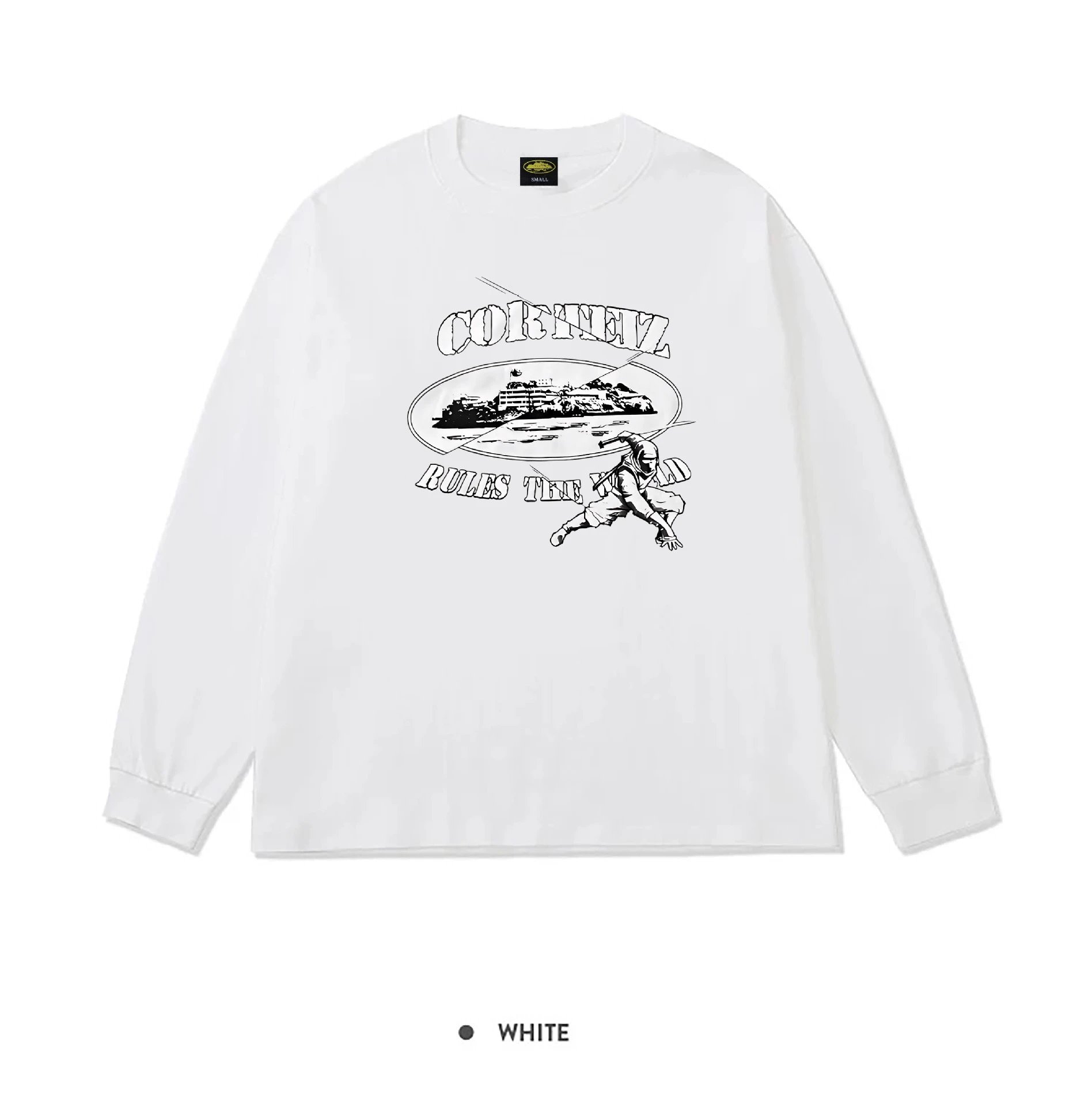 Cortez Long Sleeve Tee White