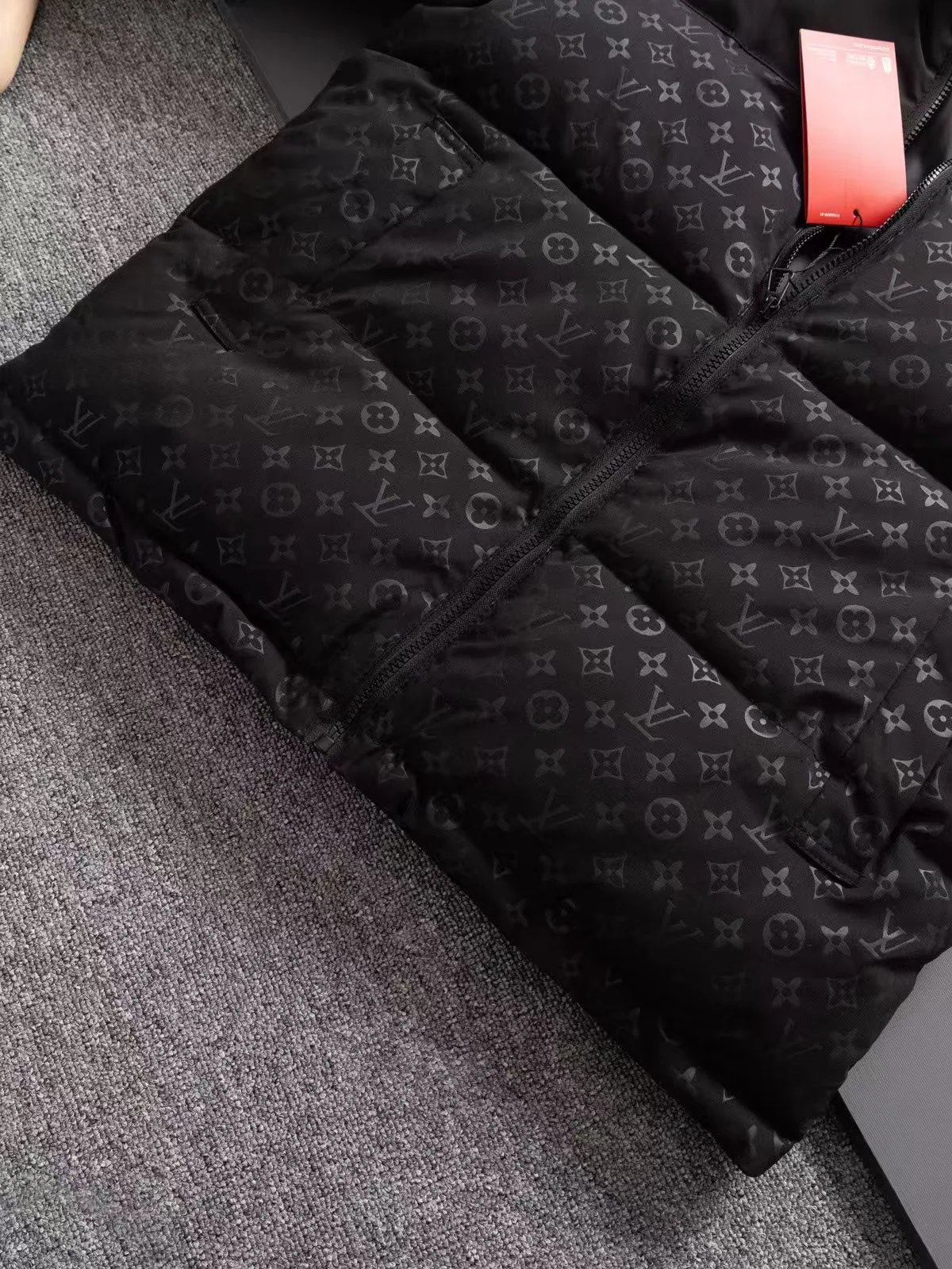 The North Face x Louis Vuitton Monogram Puffer Jacket Black Down Jacket - 10