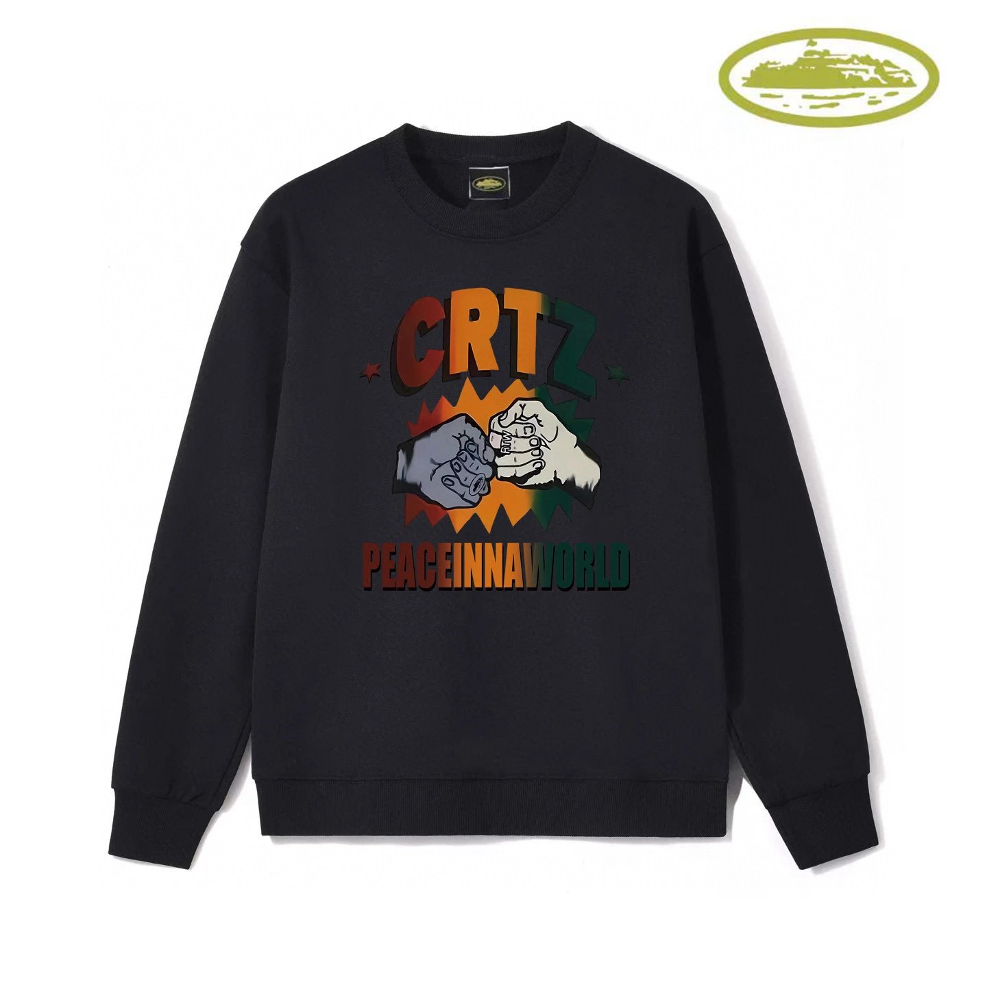 Design Graphic Print Crewneck Sweatshirt White Hoodie - 11