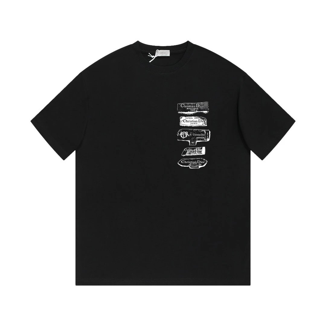 Dior Heritage Label Graphic Tee Black