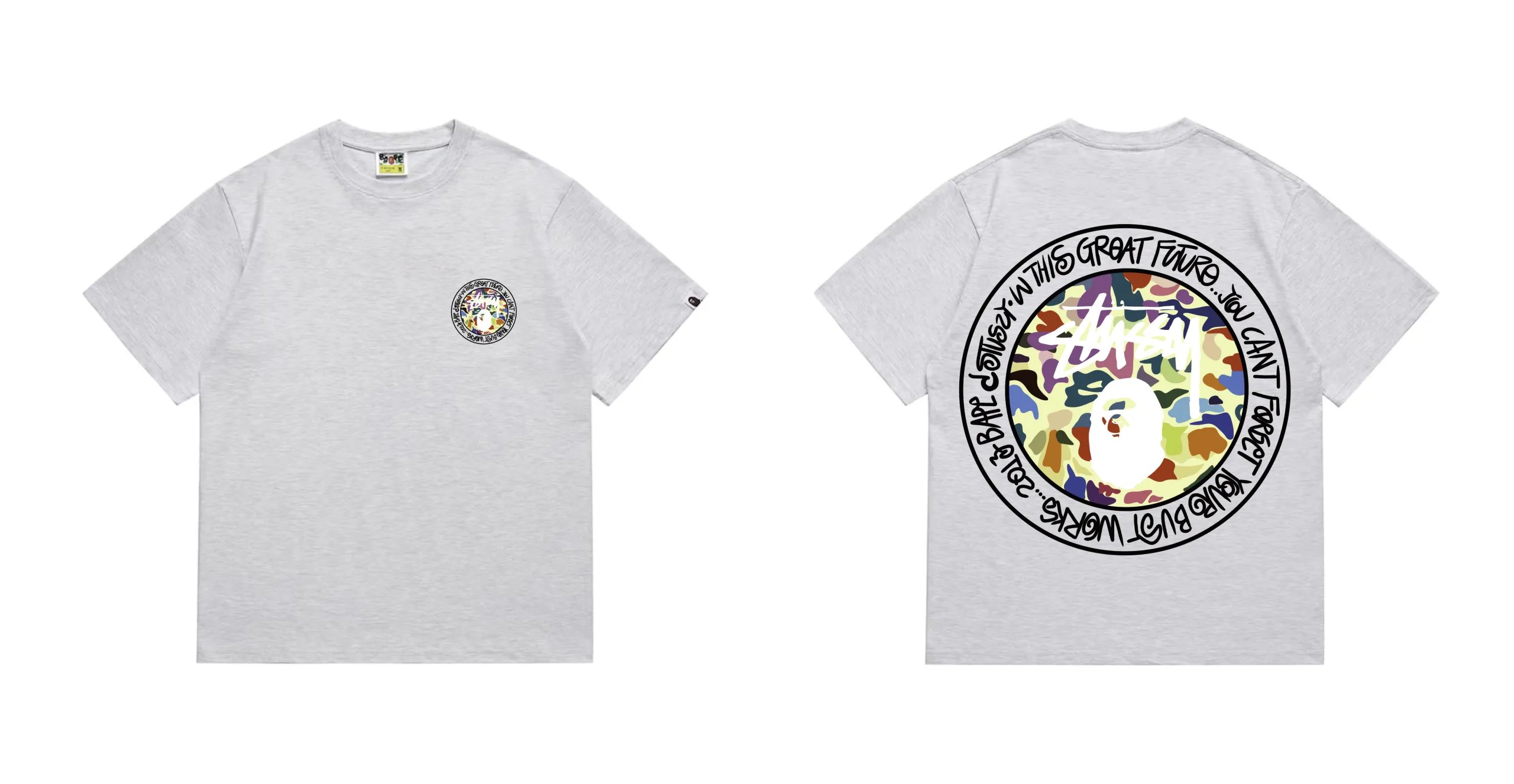 A Bathing Ape ABC Camo Logo Purple T-Shirt - 11