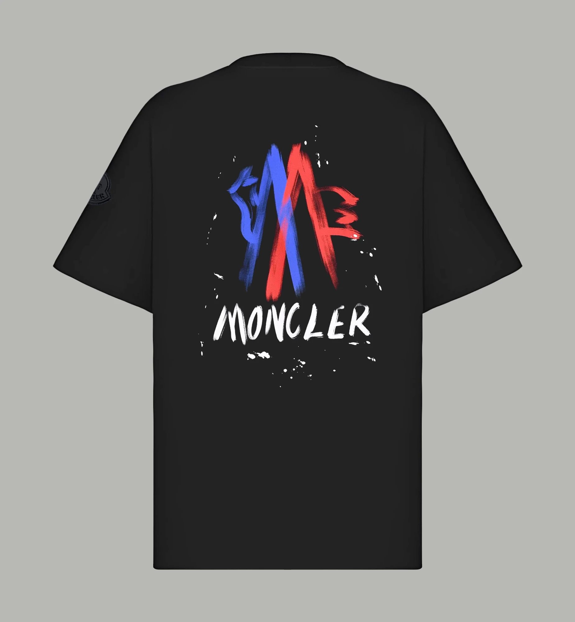 Moncler Graffiti Logo Tee Black Alt