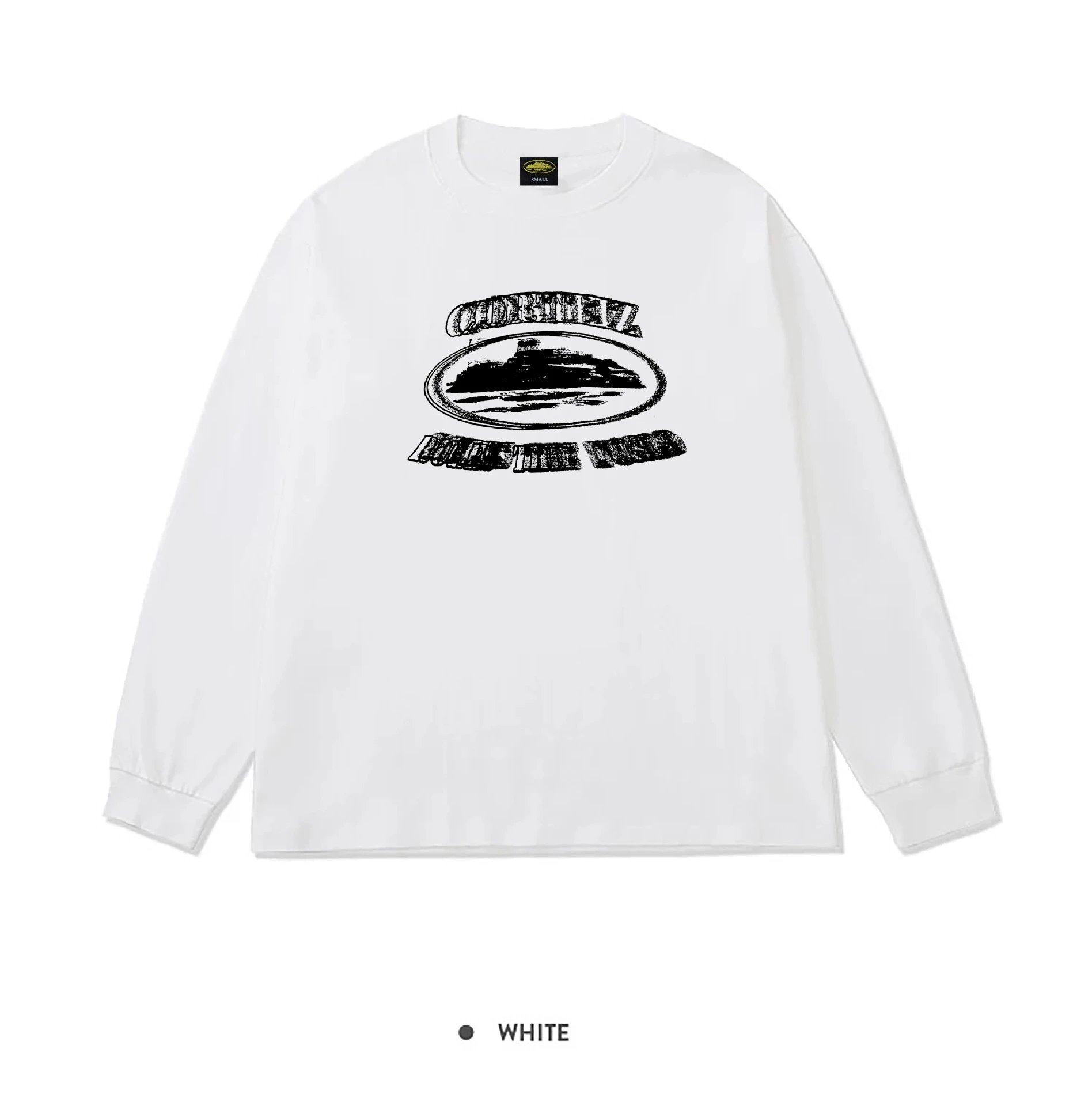 Corteiz Rules The World Long Sleeve T-Shirt White - 8
