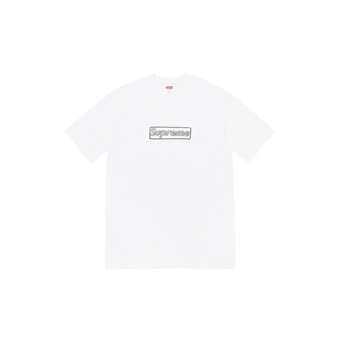 Supreme KAWS Chalk Box Logo Tee White