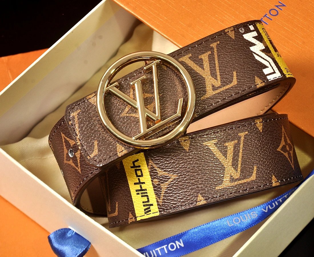 Louis Vuitton LV Initiales Monogram Eclipse Belt Black Buckle