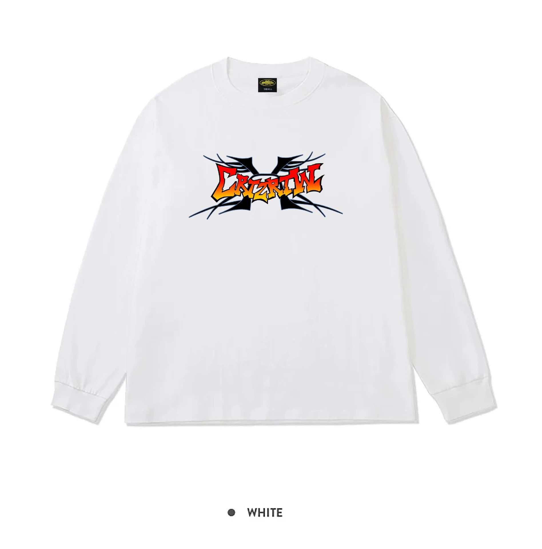 Corteiz Stacked Logo Long Sleeve T-Shirt White - 11