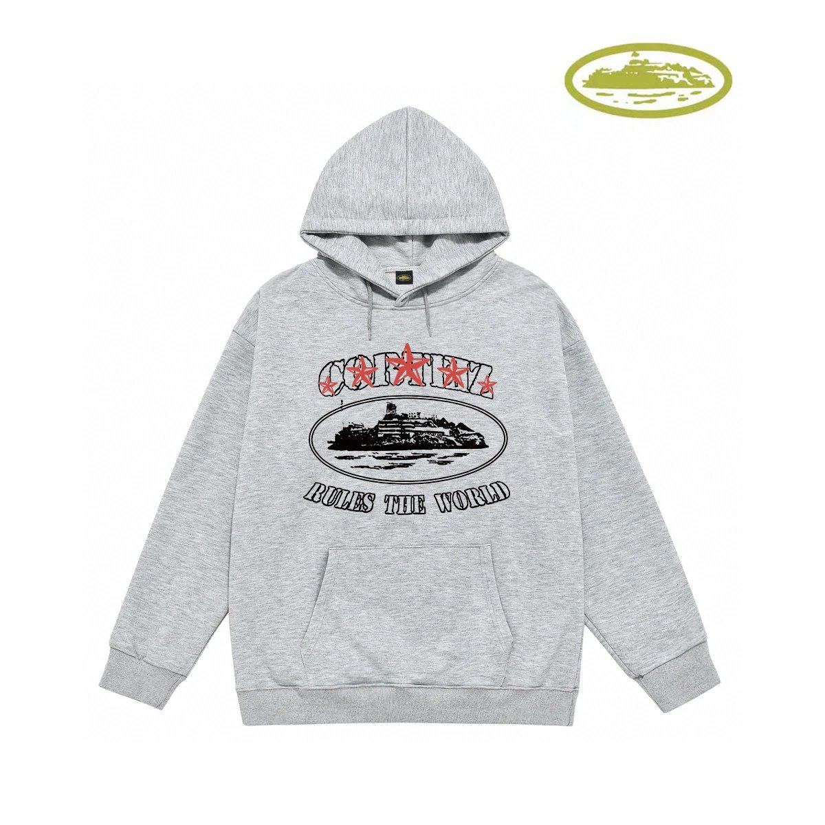 Design Graphic Print Gray Hoodie - 6