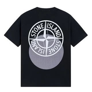 Stone Island Double Compass Reflective Tee Black