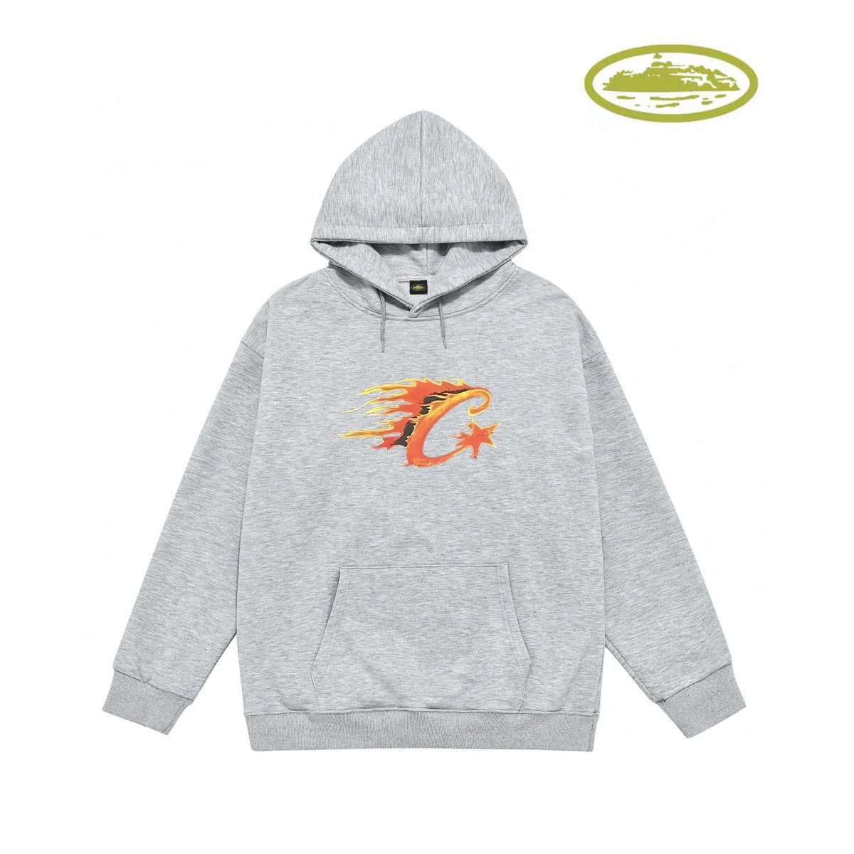 Design Graphic Print Gray Hoodie - 7
