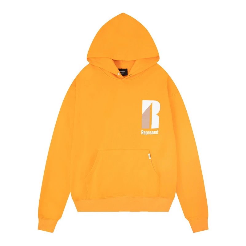 Represent R Logo Pullover Hoodie Orange
