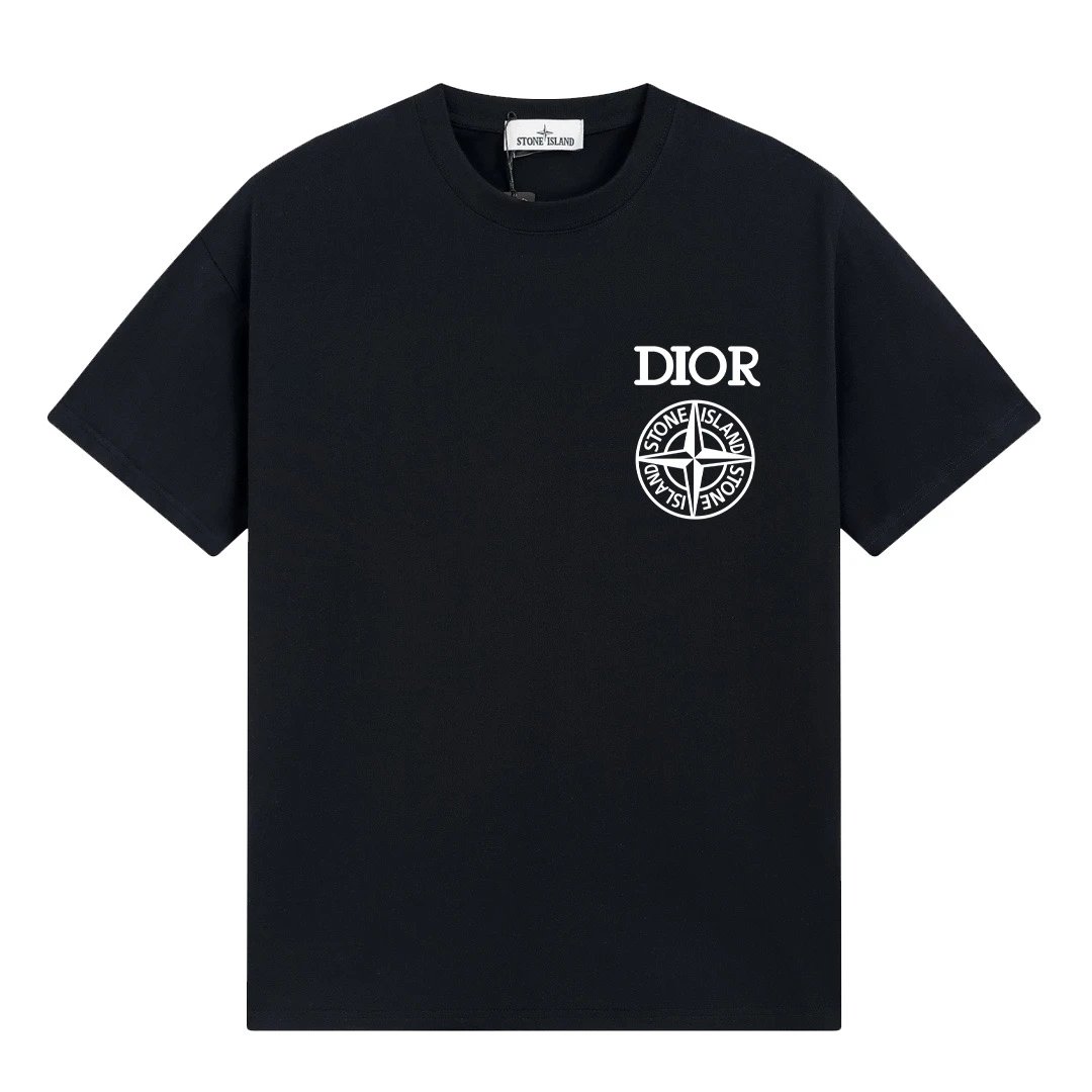 Stone Island x Dior Chest Logo Tee Black