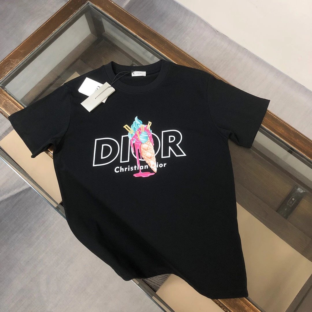 Dior Ice Cream Graphic Tee Black