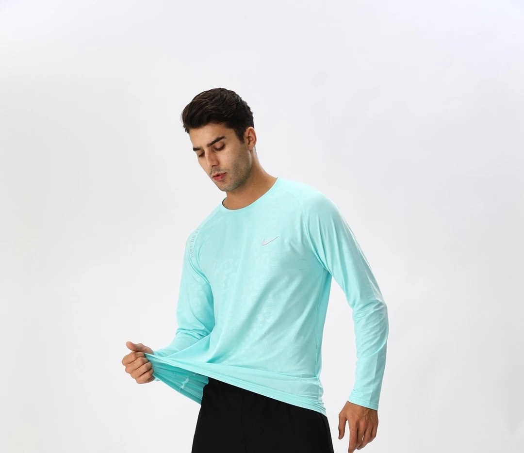 Nike Dri-FIT Long Sleeve Running Shirt Aqua Mint