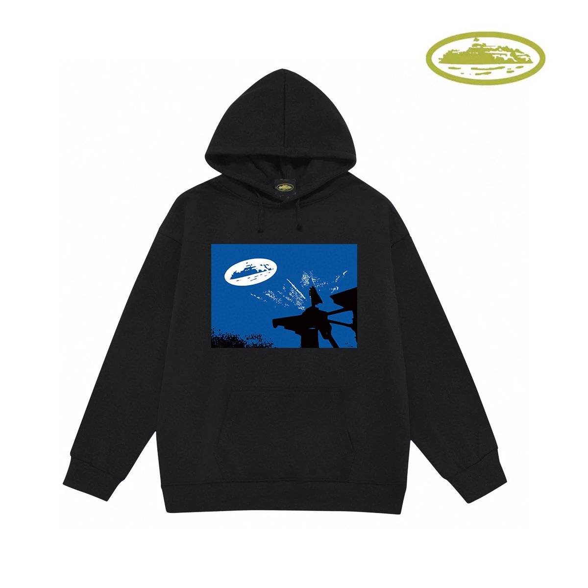 Design Graphic Print Gray Hoodie - 12