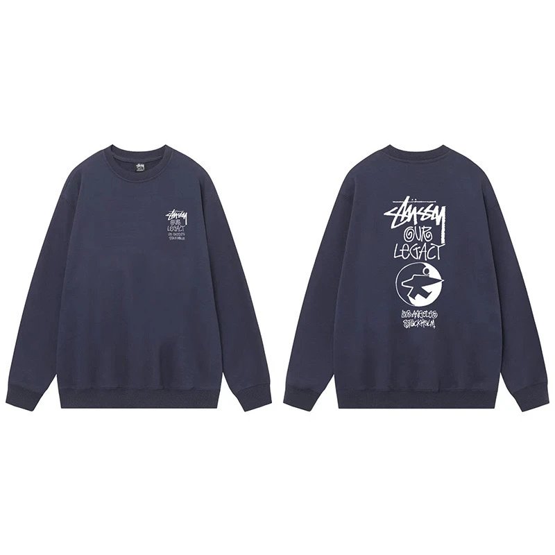 Stussy x Talking Heads Graphic Sweatshirt Gray Hoodie - 7