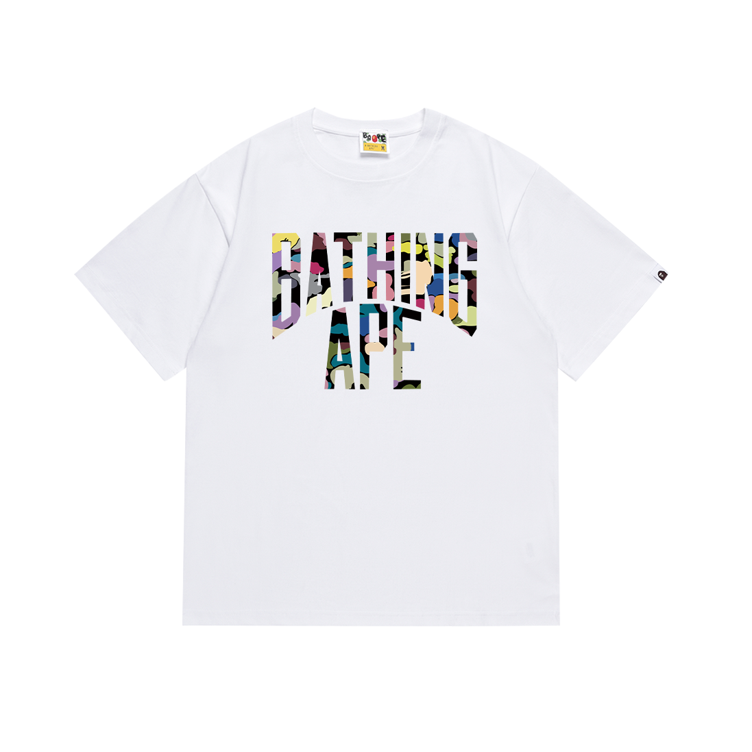 BAPE Bathing Ape City Camo Text Logo Tee White