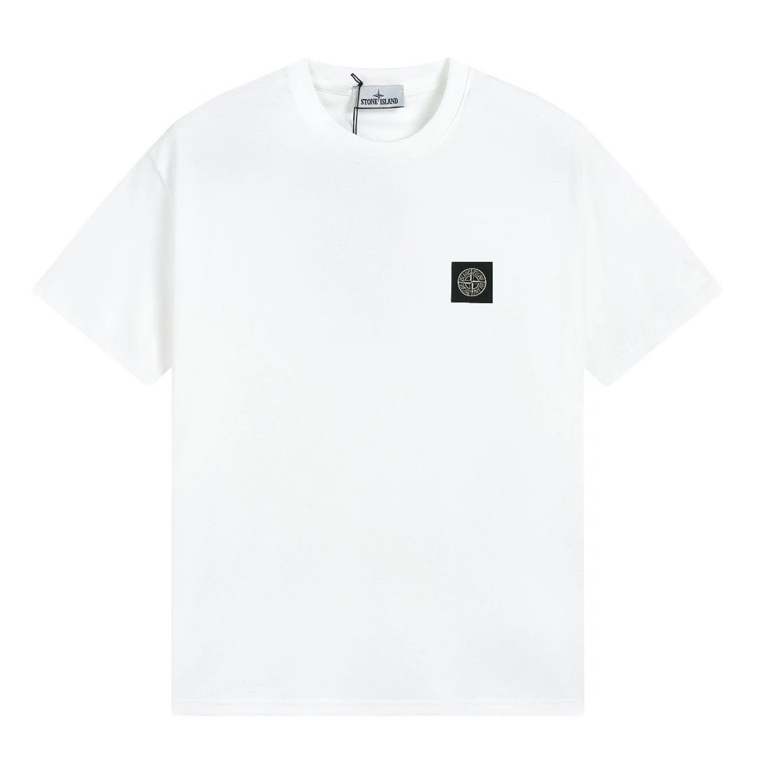 Stone Island Patch Logo Tee White