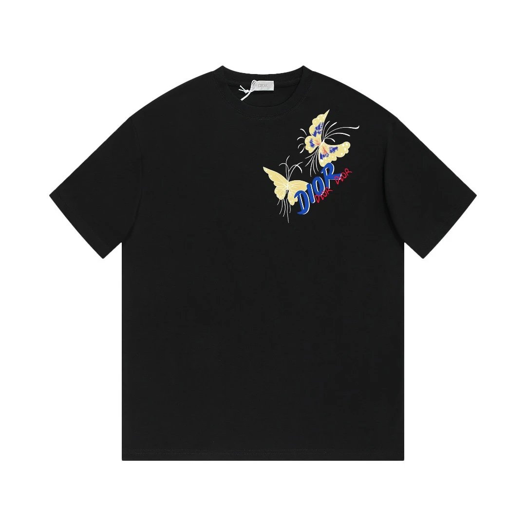 Dior Butterfly Graphic Logo Tee Black