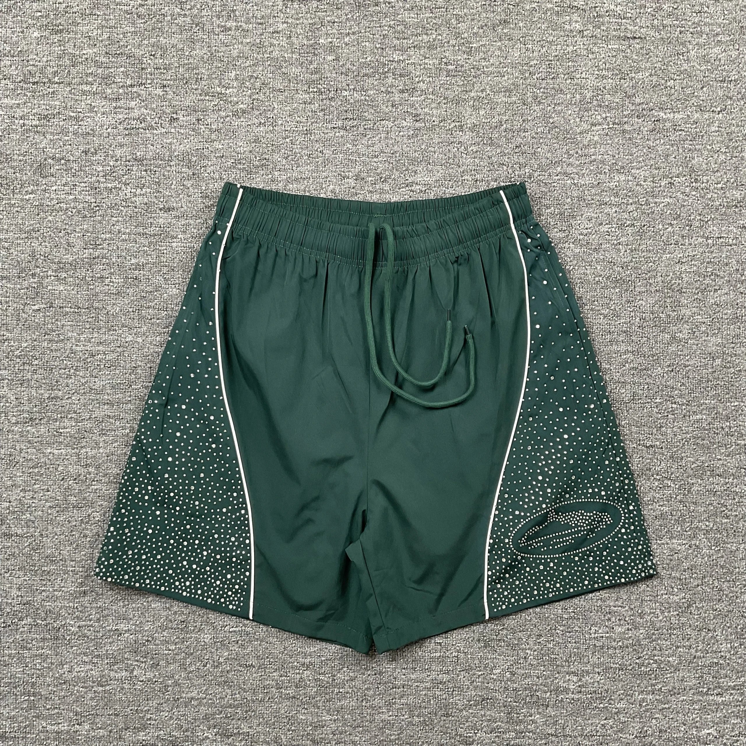 Unbranded Shorts Color-block drawstring with chenille letter-and-star patches — 16
