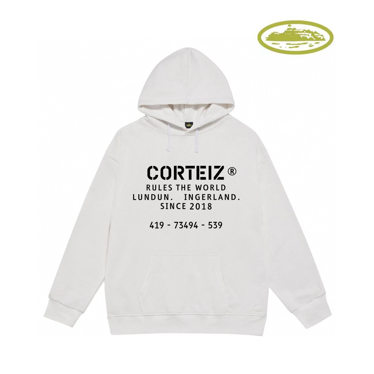 Corteiz Tiger Print Hoodie White - 26