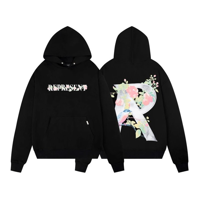 Represent Vintage Pin-Up Graphic Hoodie Black - 19
