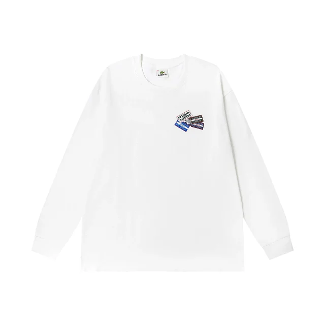 Lacoste T-Shirts Long-Sleeve Crew-Neck Graphic product detail image 5