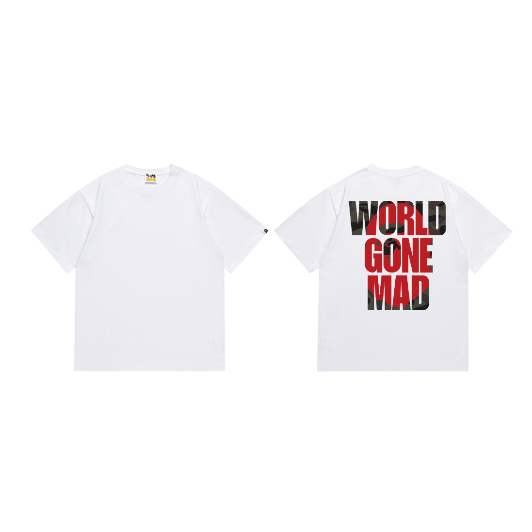 Design World Gone Mad Graphic Print White T-Shirt - 12