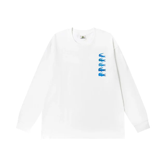 Lacoste T-Shirts Long-Sleeve Crew-Neck Graphic product detail image 9