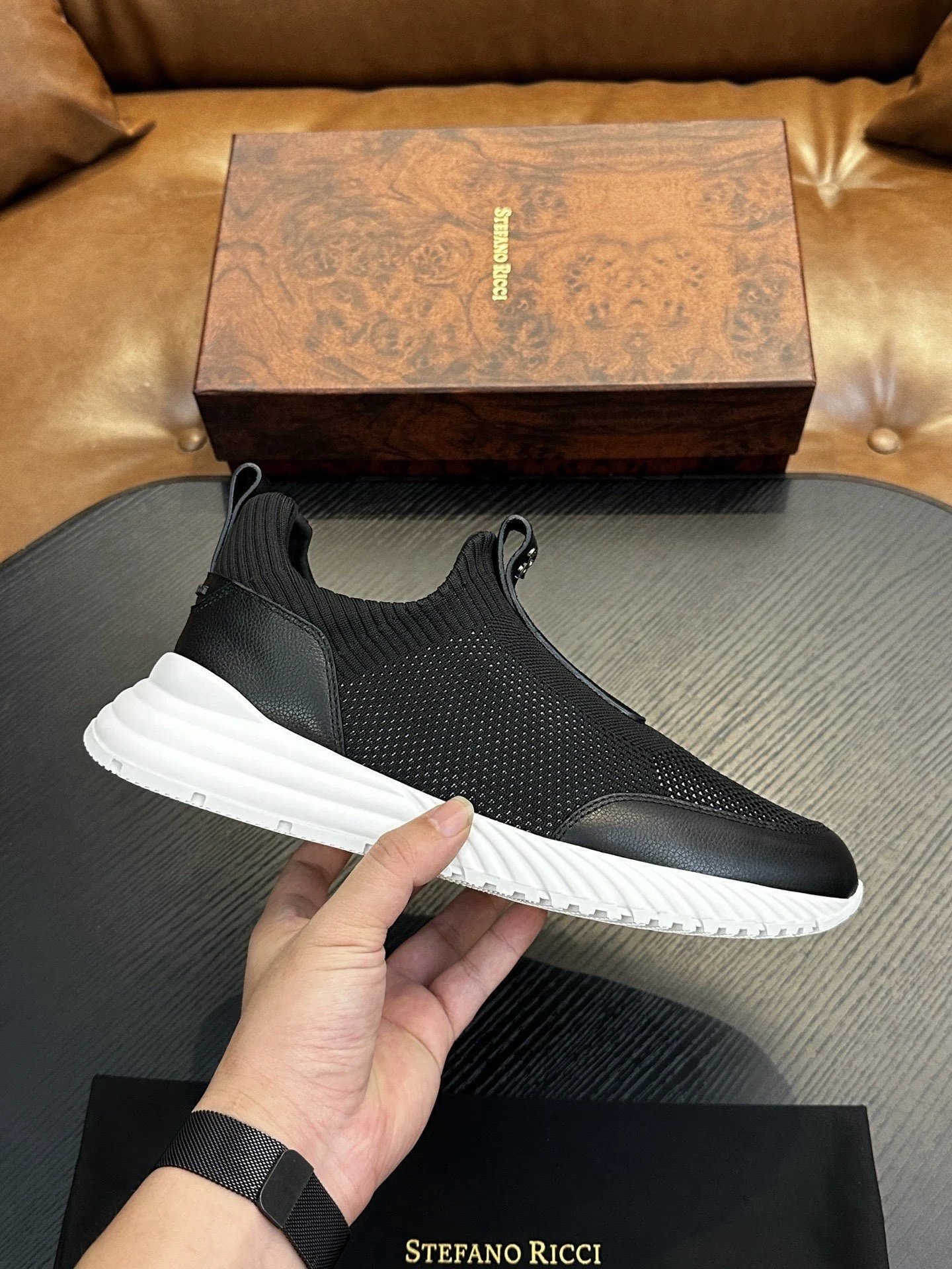 Stefano Ricci Shoes Black White
