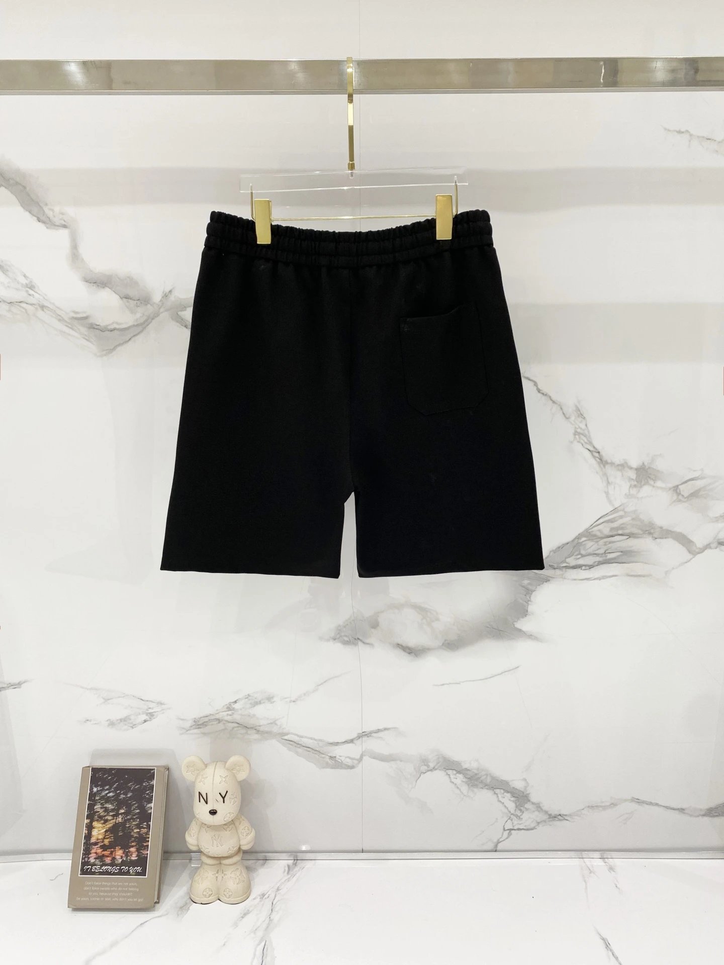 Loewe Shorts Anagram-embroidered drawstring with contrast side stripes image 5