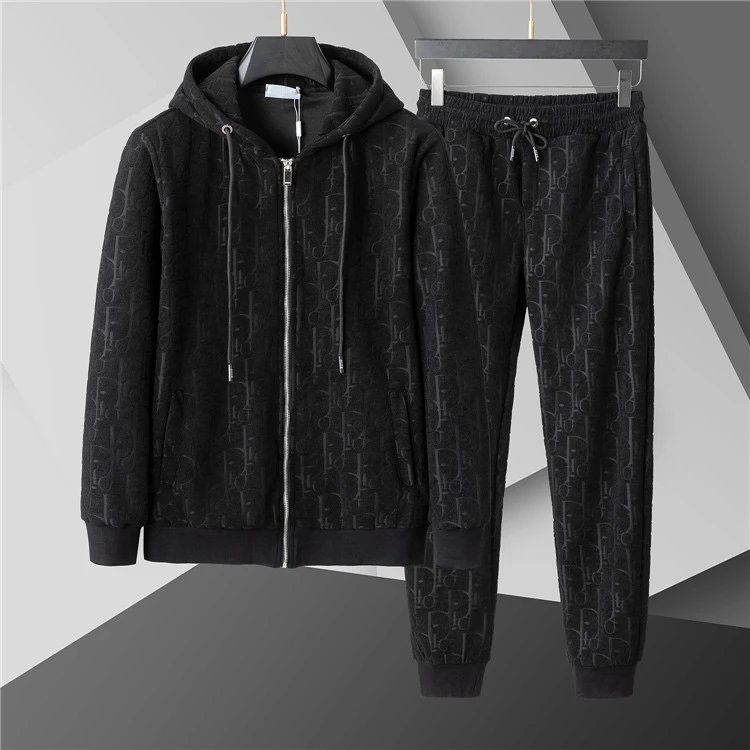 Dior Hoodie Pants Set Black