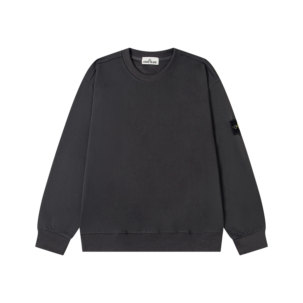 Stone Island + Crewneck + Charcoal Dark Grey2