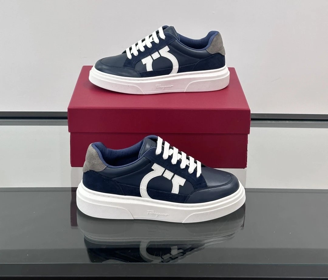 Design Retro Sport Sneakers Beige and White Sneakers - 4