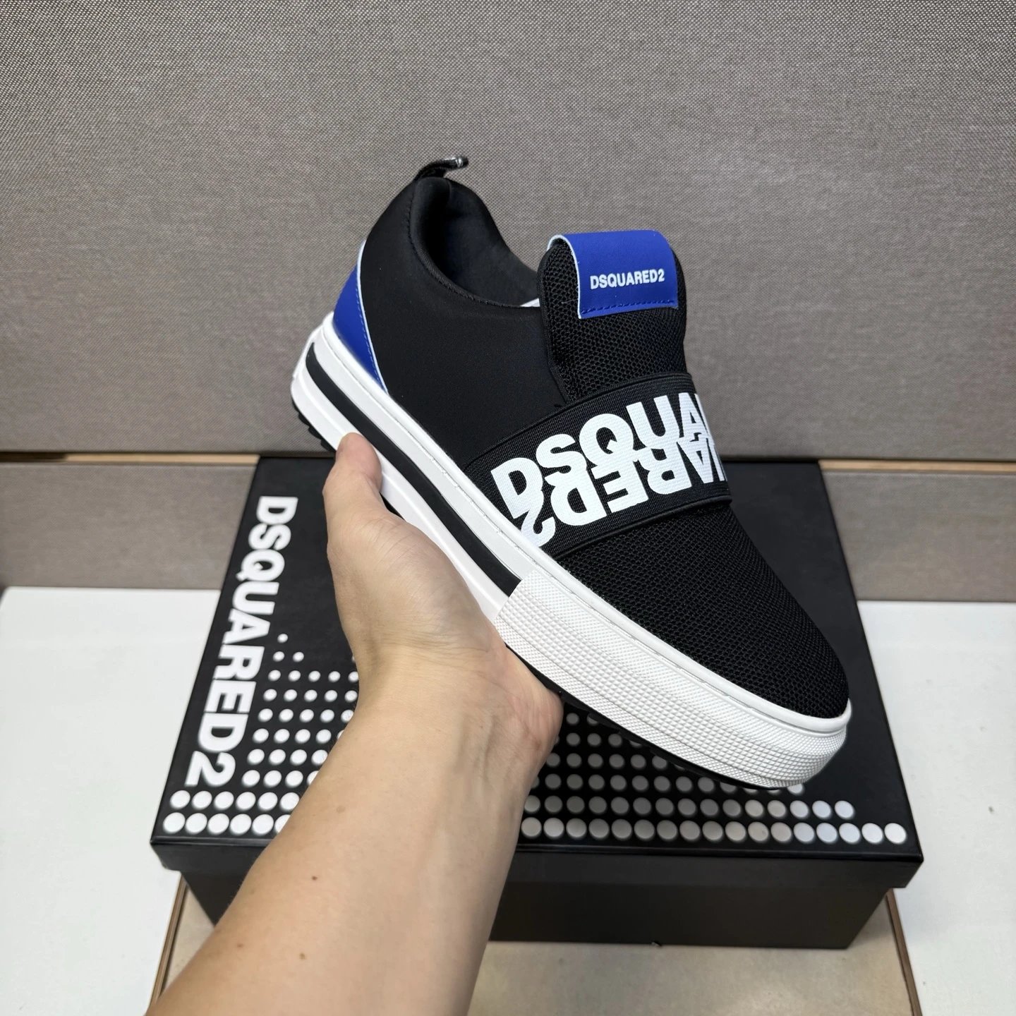 Dsquared2 Logo-Embellished Chunky Sneakers White Brown Gold - 5