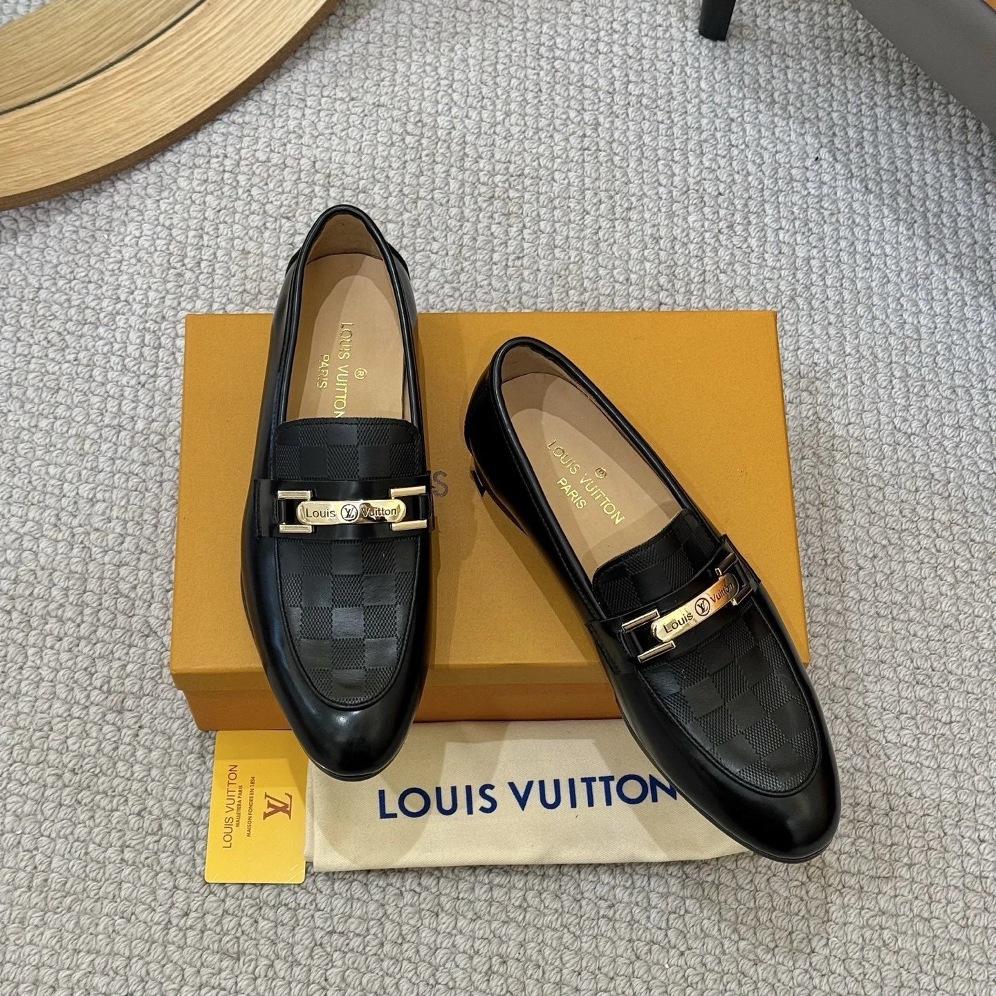 Louis Vuitton Vendome Loafer Black Damier Gold