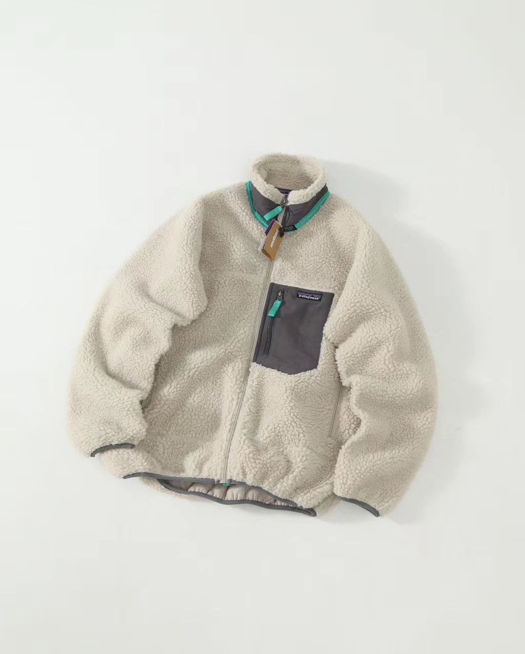 Patagonia Classic Retro-X Fleece Jacket Natural Teal