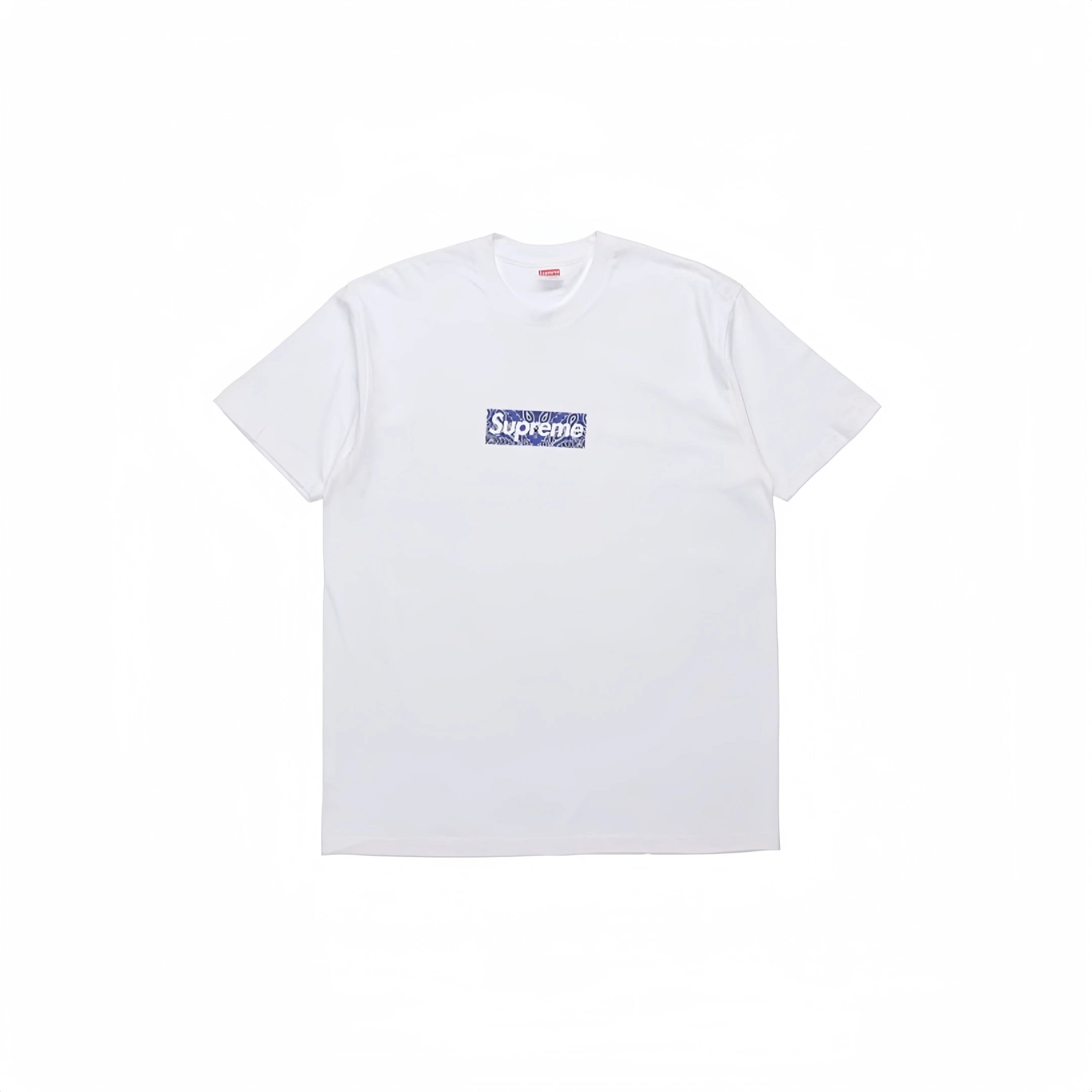 Supreme Bandana Box Logo Tee White Blue