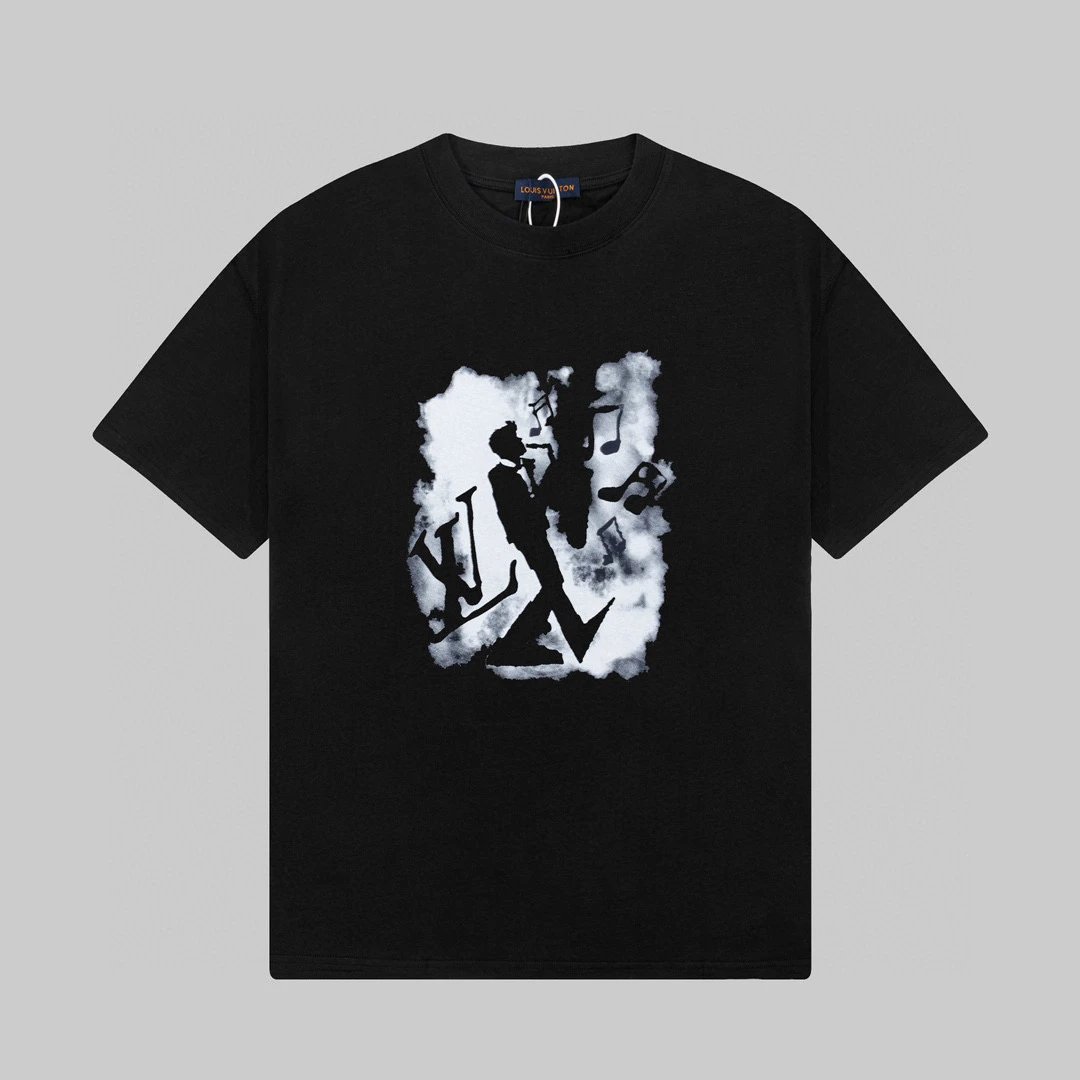 Louis Vuitton Jazz Silhouette Graphic Tee Black