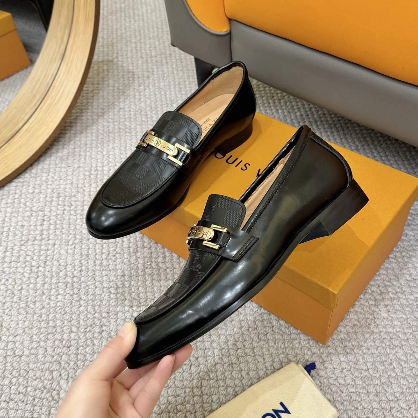 Louis Vuitton LV Drive Loafers Black Leather Loafers - 3