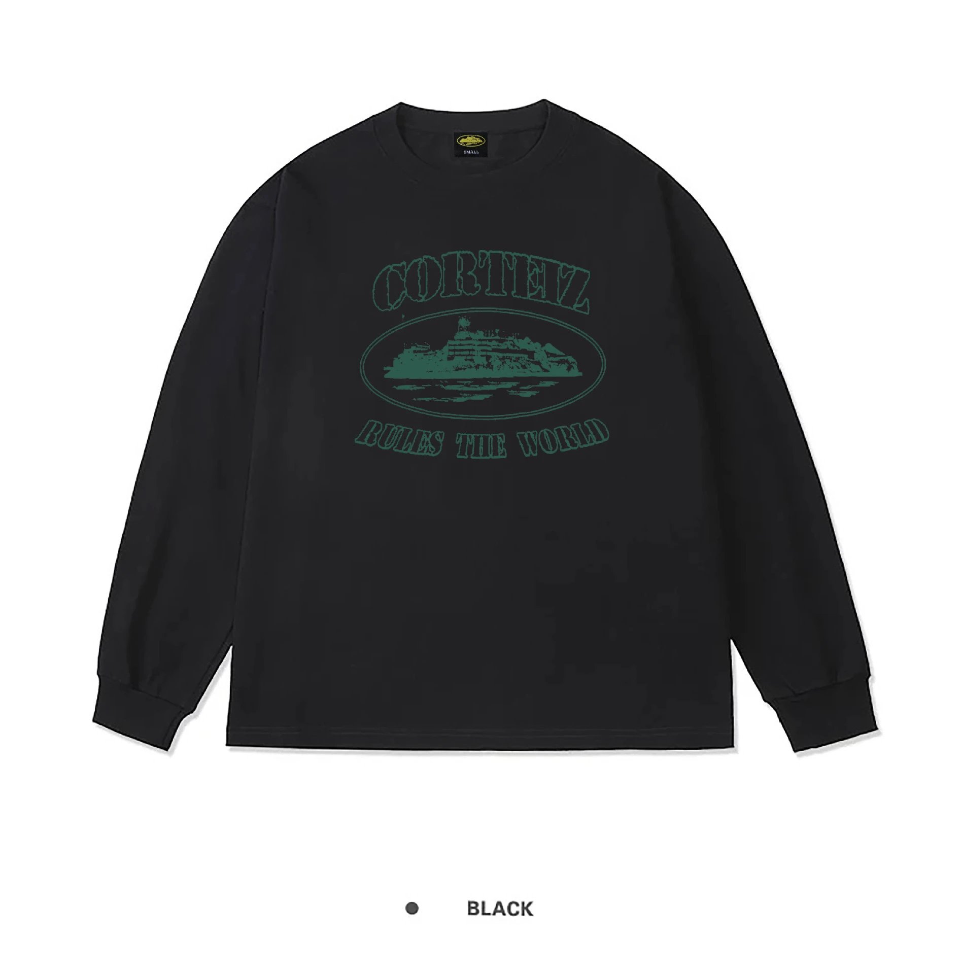 Cortez Long Sleeve Tee Black Green