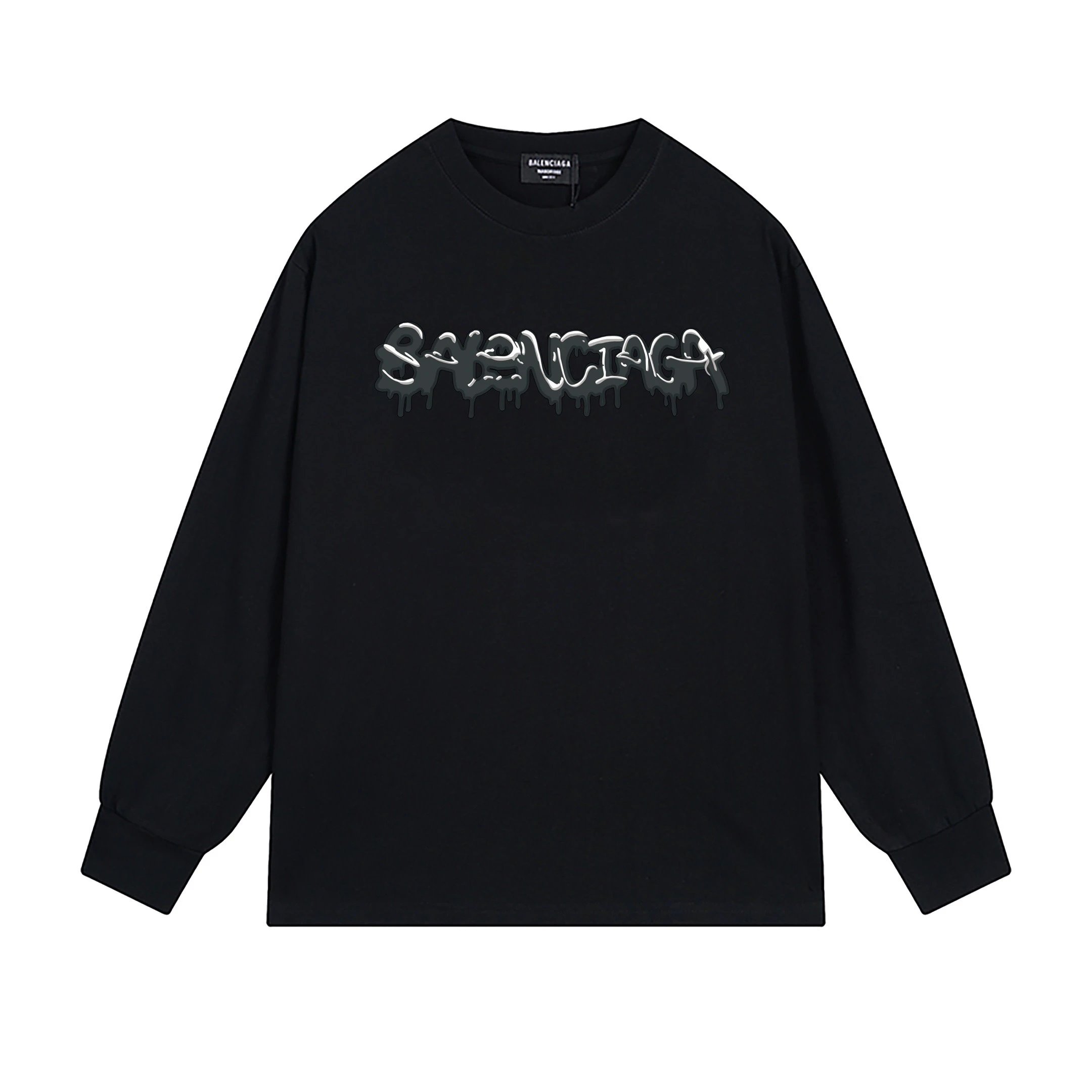 Balenciaga Long Sleeve Tee Black