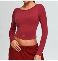 Cherry Red (Long-Sleeve with Padded Bra)