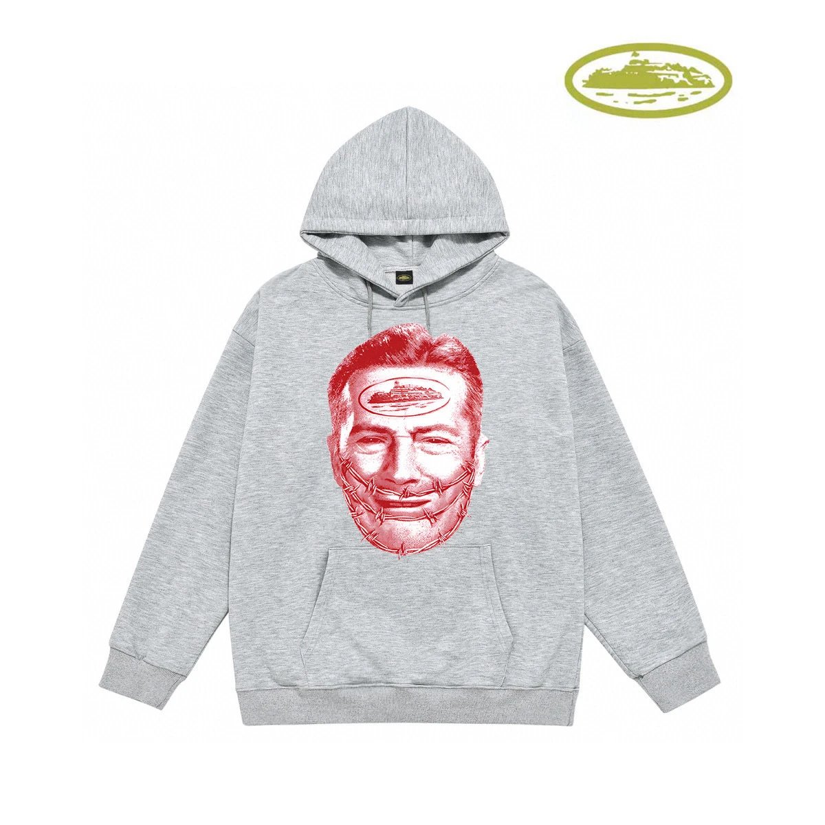 Design Graphic Print Gray Hoodie - 9