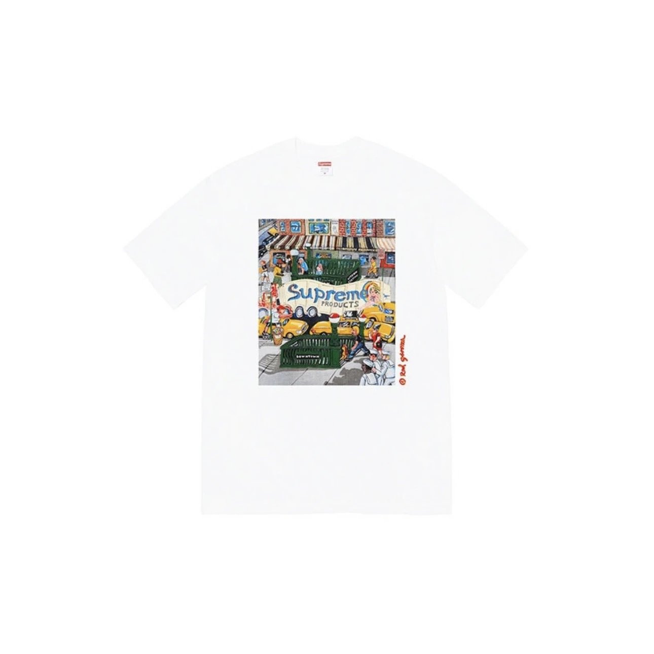 Supreme Red Grooms Tee White
