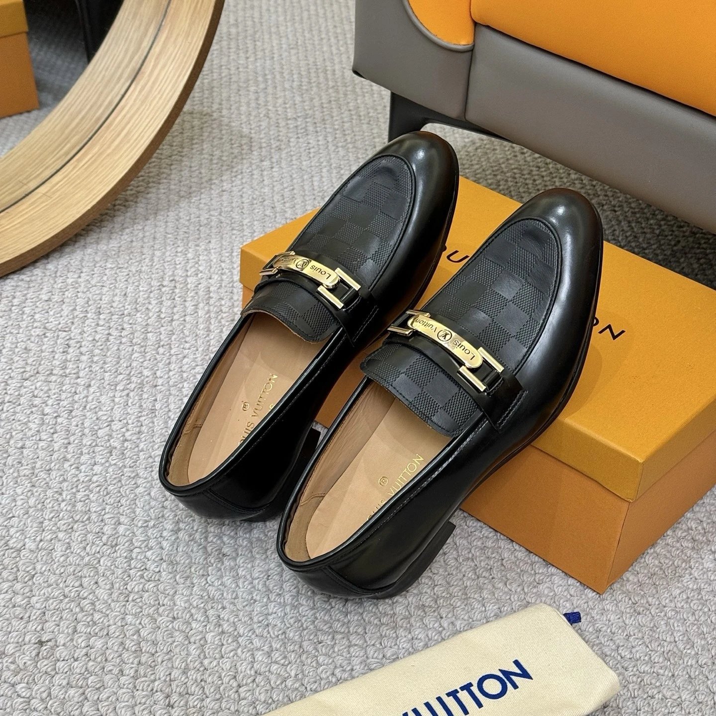 Louis Vuitton LV Drive Loafers Black Leather Loafers - 4