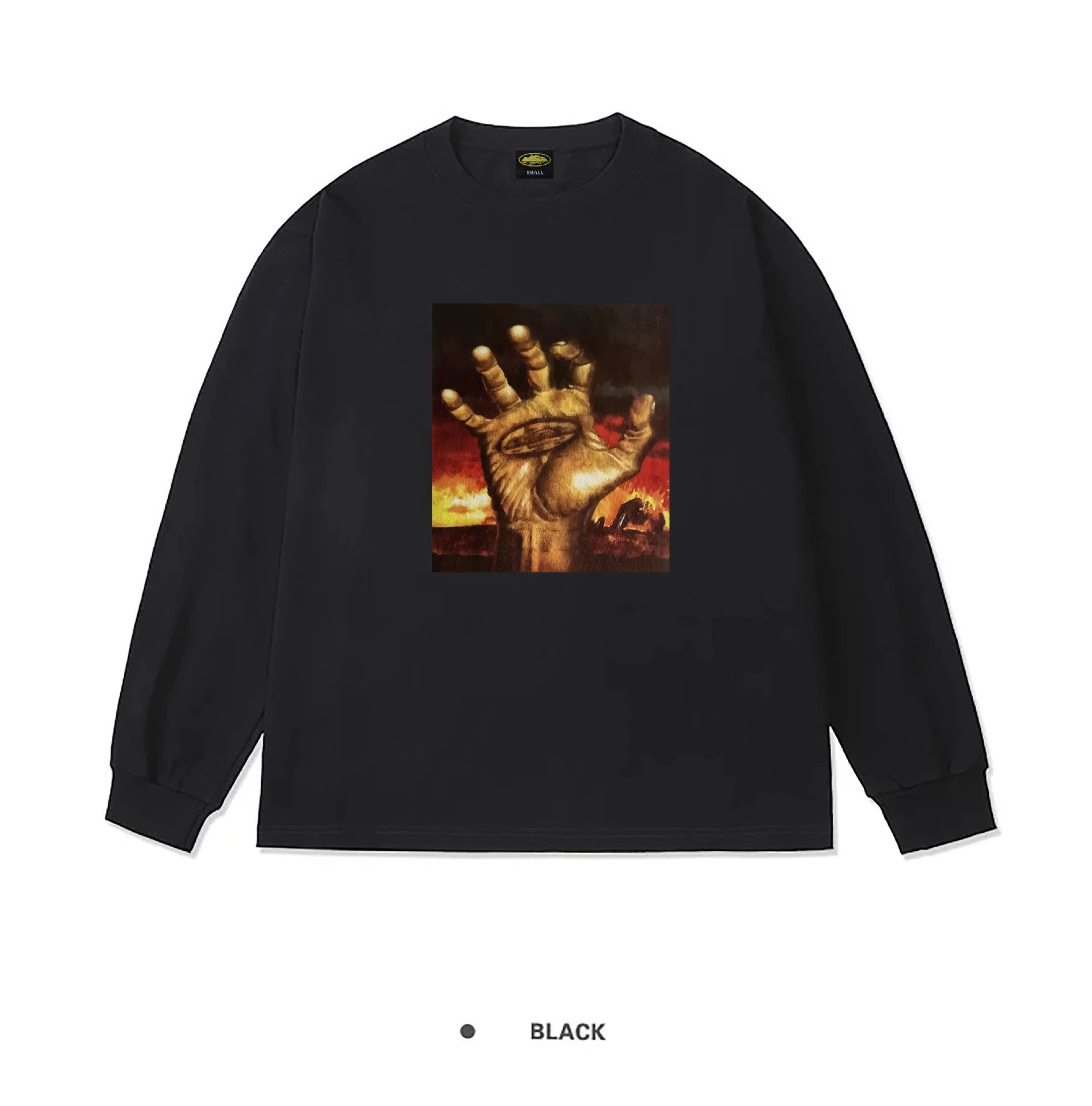 Corteiz Hand Graphic Longsleeve Tee Black