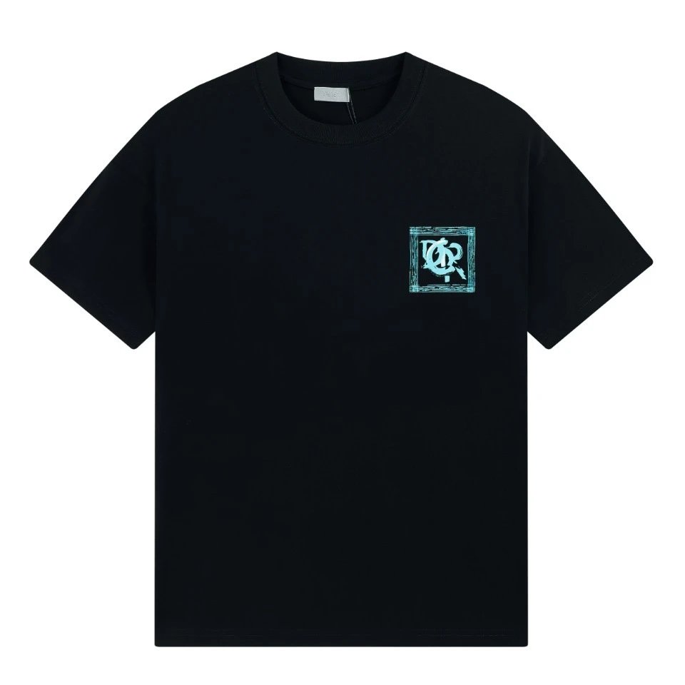 Dior CD Monogram Box Logo Tee Black